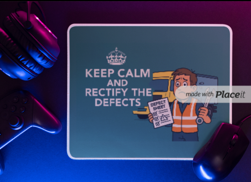Keep Calm & Rectify the Defects Mouse Mat