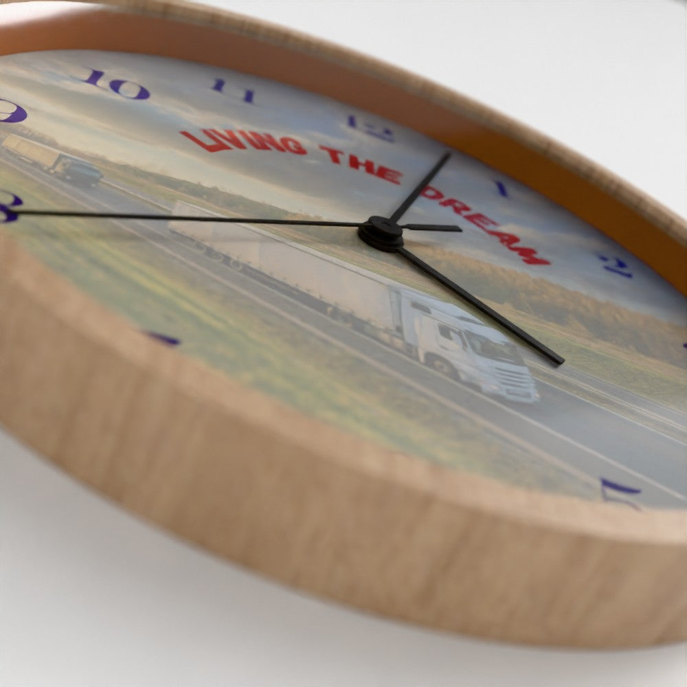 Living the Dream Truckers Wall Clock